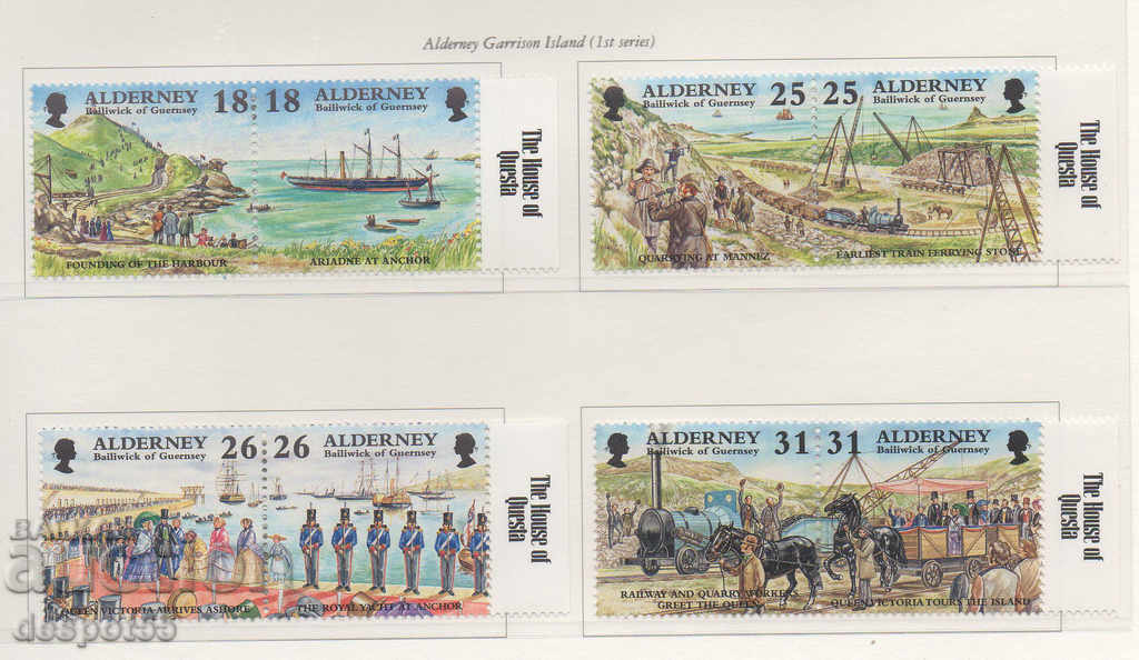 1997. Alderney. Dezvoltarea istorică a lui Alderney.