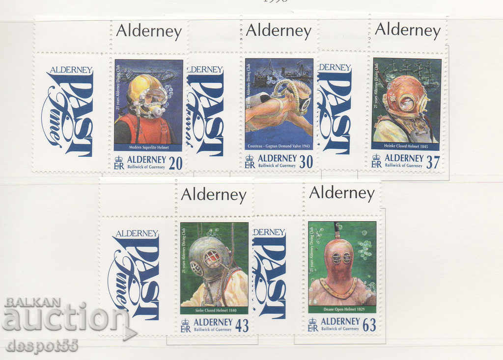 1998. Alderney. Scufundări.