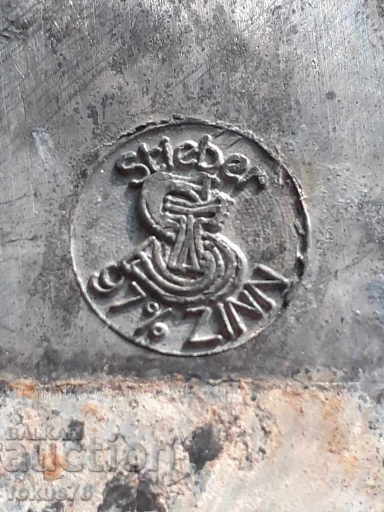 Licitație Placă de tablă pentru perete Stieber 97% ZINN Licitație Placă de tablă pentru perete Stieber 97% ZINN