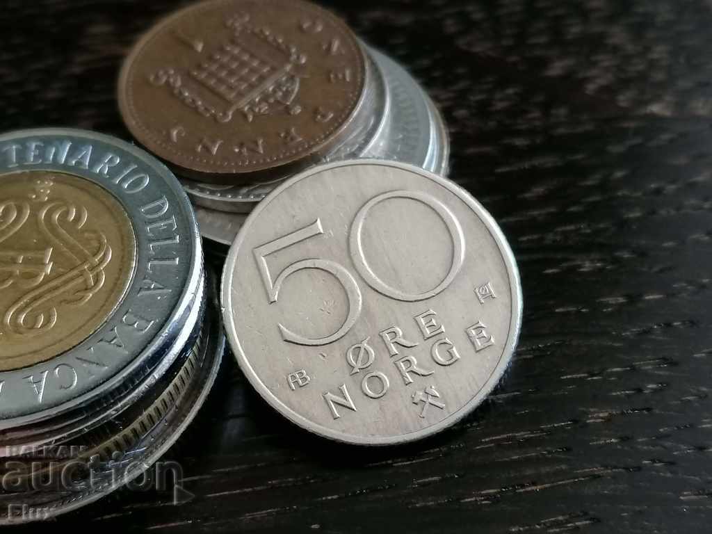 Monedă - Norvegia - 50 minereu 1979