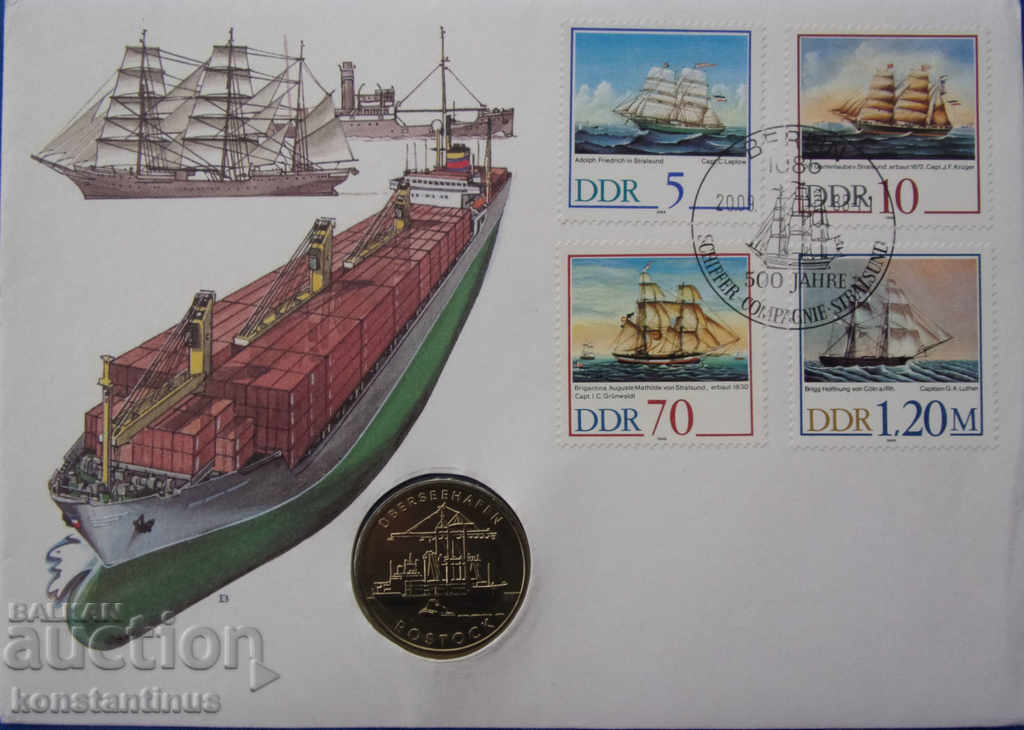 ГДР  NUMISBRIEFE  5  Марк  1988  UNC  Rare