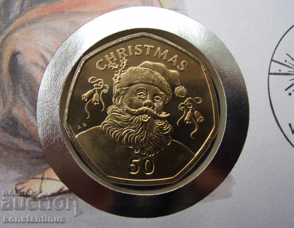 Gibraltar NUMISBRIEFE 50 Pence 1992 UNC Rare with price € 28.12 | 55.00 BGN