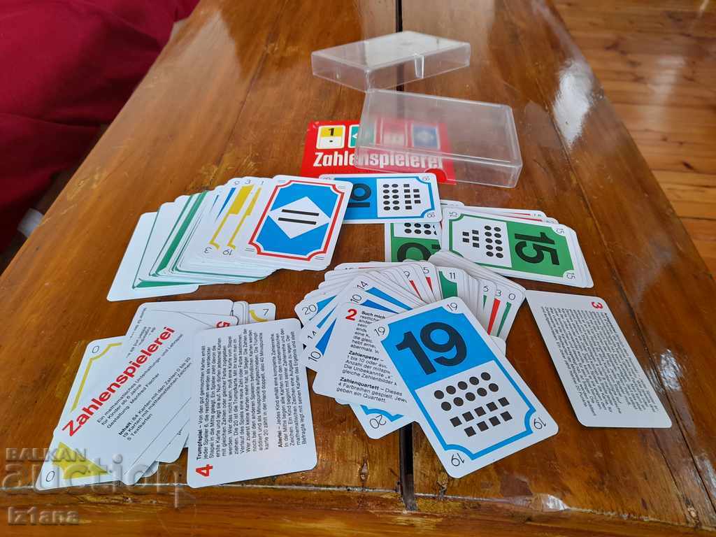 Auction Old children's play cards Zahlenspielerei Auction Old children's play cards Zahlenspielerei