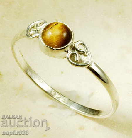 STYLISH RING WITH A TIGER'S EYE