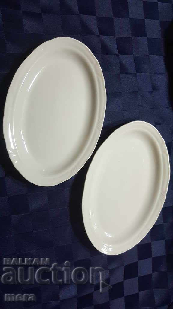 Porcelain Bulgarian elliptical plates - 2 pieces