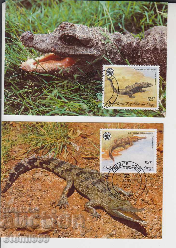 Postcard maximum FDC Reptiles Lot of 4 cards with price 6.80 BGN | € 3.48 Postcard maximum FDC Reptiles Lot of 4 cards with price 6.80 BGN | € 3.48