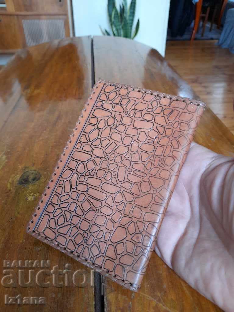 Auction  Old leather wallet, purse