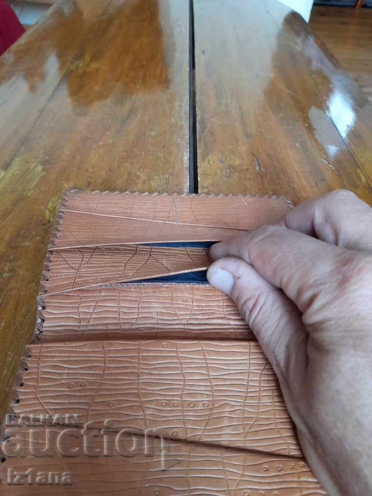 Old leather wallet, purse - 6