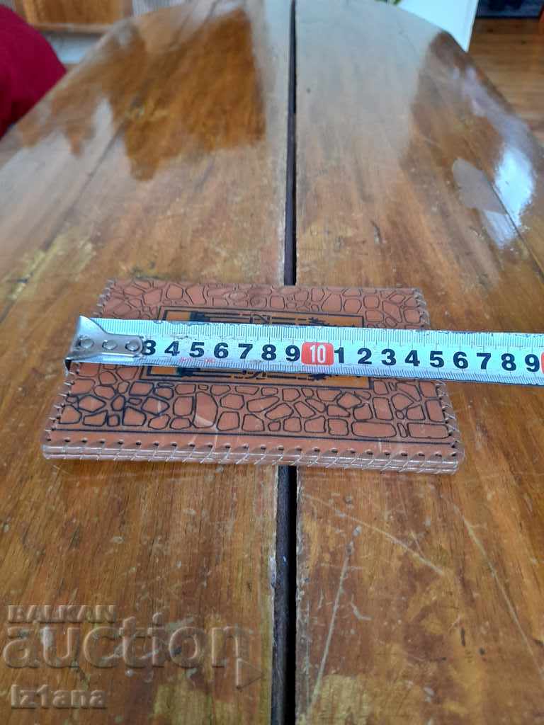 Old leather wallet, purse - 7