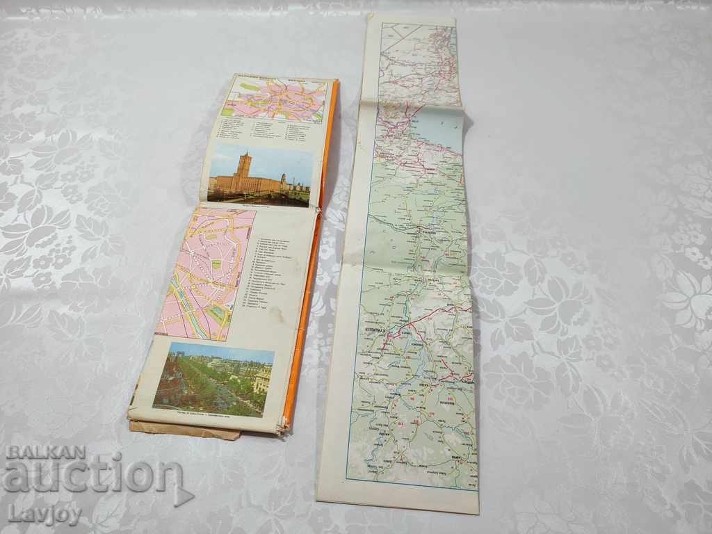Auction Retro road map of Europe Auction Retro road map of Europe