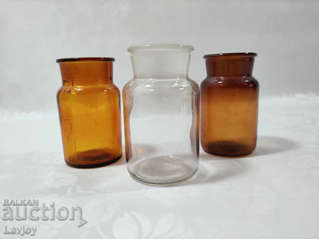 Old pharmacy bottles with price 15.00 BGN | € 7.67