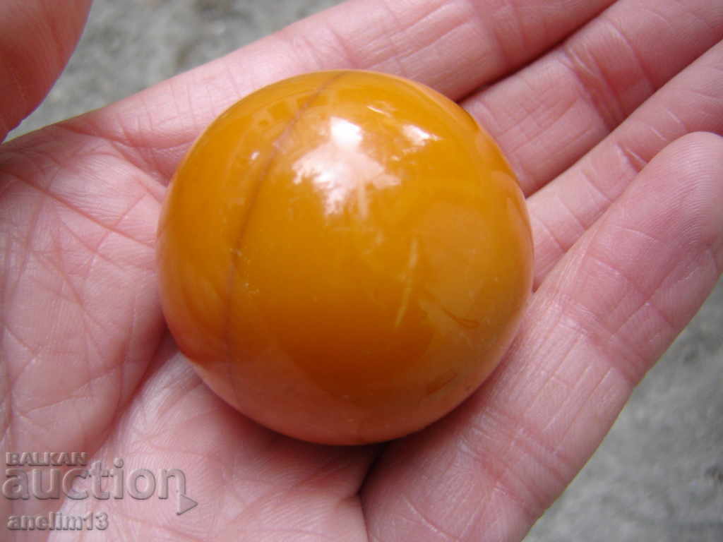 BALL HANDLE AMBER BAKELITE - 6 BALL HANDLE AMBER BAKELITE - 6