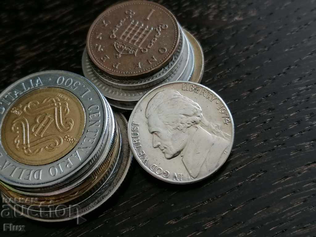 Coin - US - 5 cents 1974 with price 1.30 BGN | € 0.66 Coin - US - 5 cents 1974 with price 1.30 BGN | € 0.66