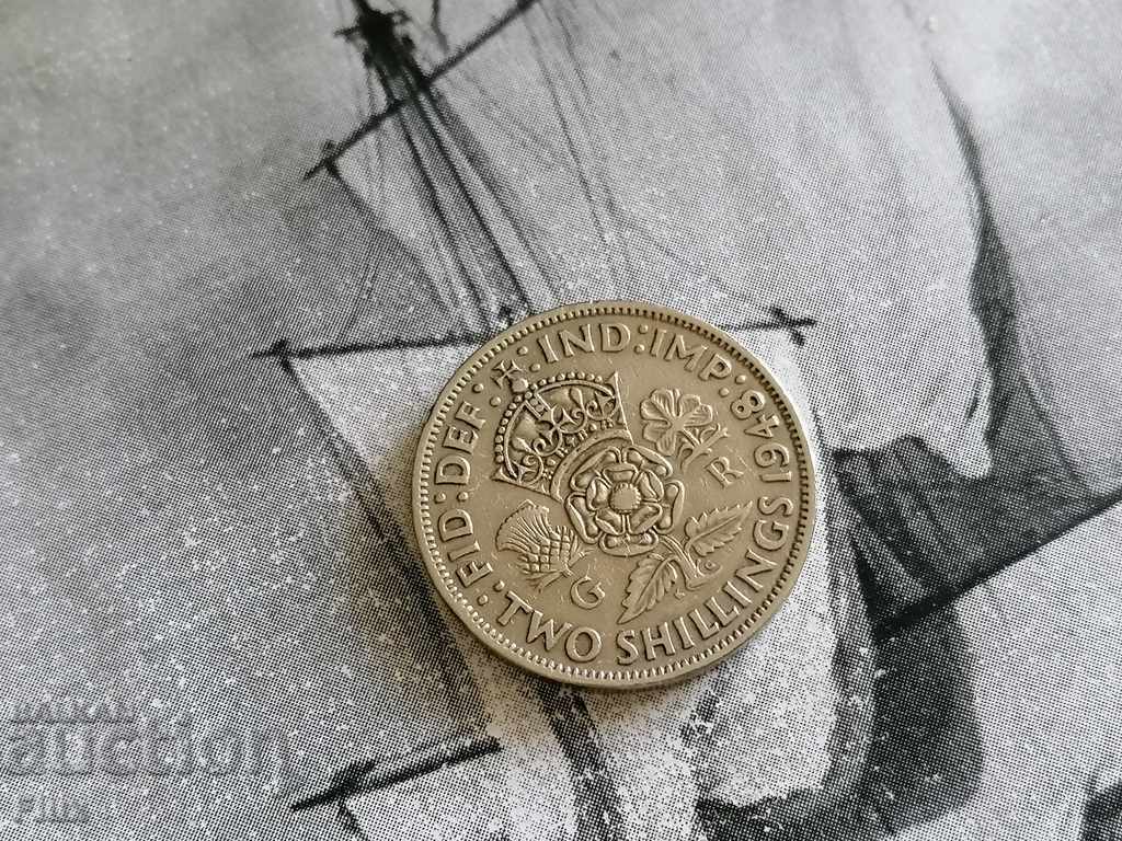 Монета - Великобритания - 2 шилинга | 1948г.