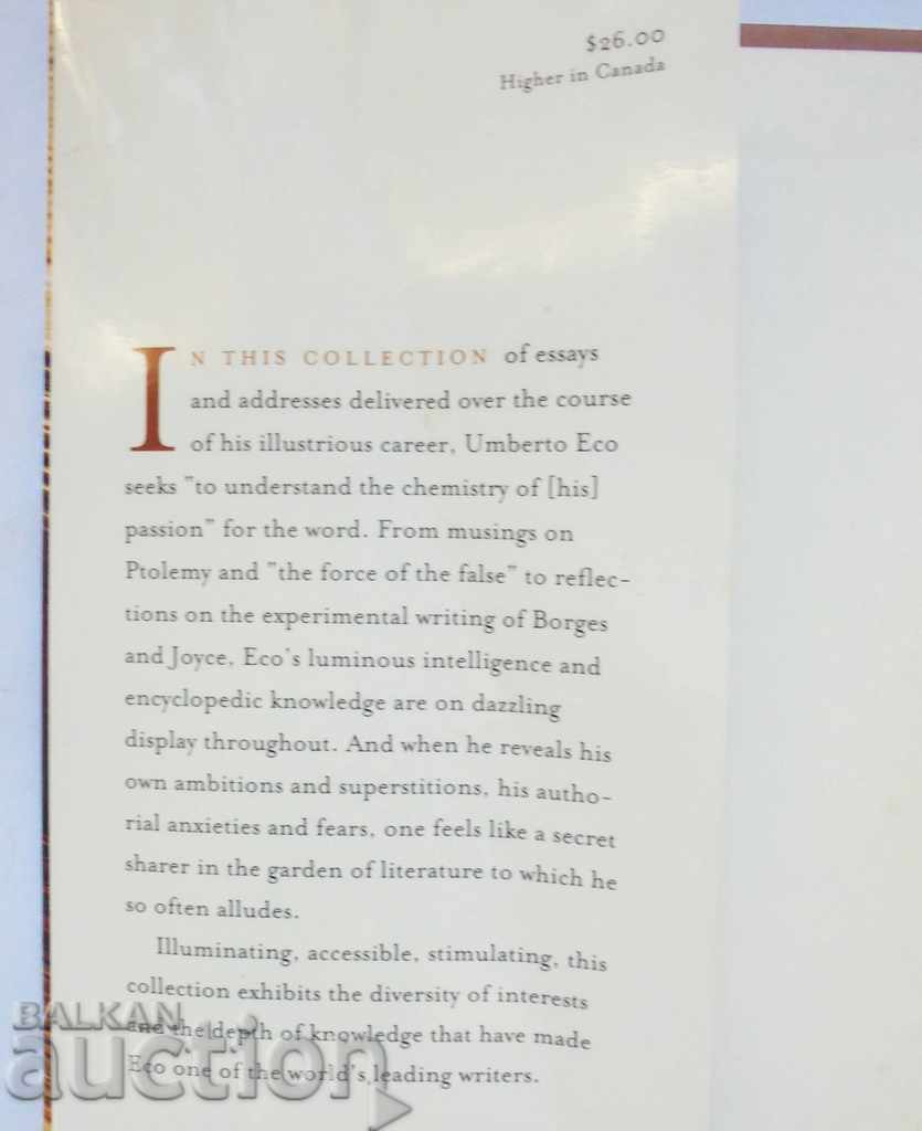 On Literature - Umberto Eco 2004. Umberto Eco with price 17.00 BGN | € 8.69 On Literature - Umberto Eco 2004. Umberto Eco with price 17.00 BGN | € 8.69