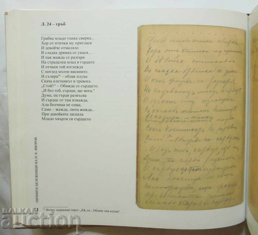 Auction The personal notebooks of PK Yavorov - Peyo K. Yavorov 2008 Auction The personal notebooks of PK Yavorov - Peyo K. Yavorov 2008