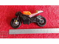 Small sports bike 12 cm metal plastic rubber