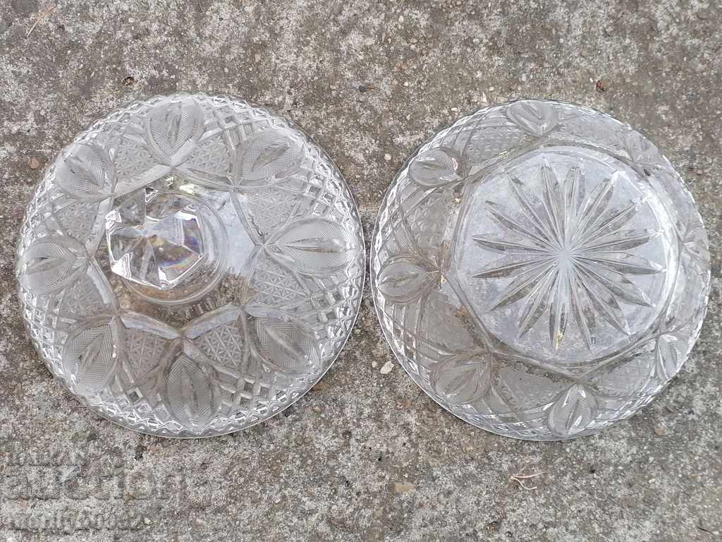 Auction  Old glass sugar bowl, candy dish CRYSTAL