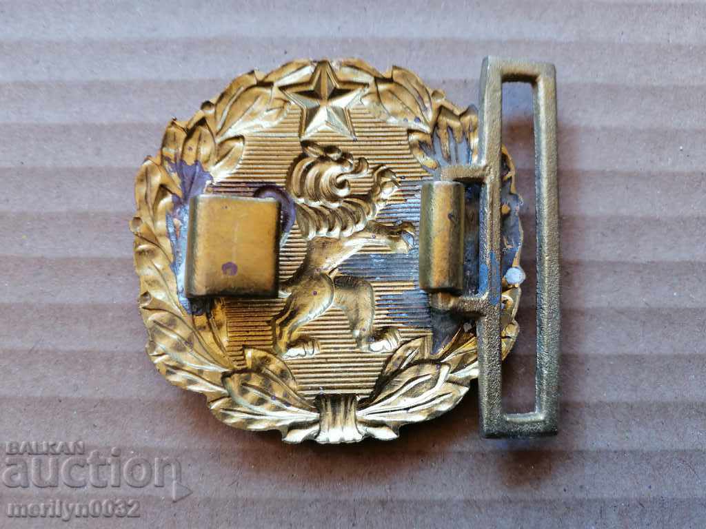 Auction Officer's bronze belt buckle, buckle blazon Auction Officer's bronze belt buckle, buckle blazon