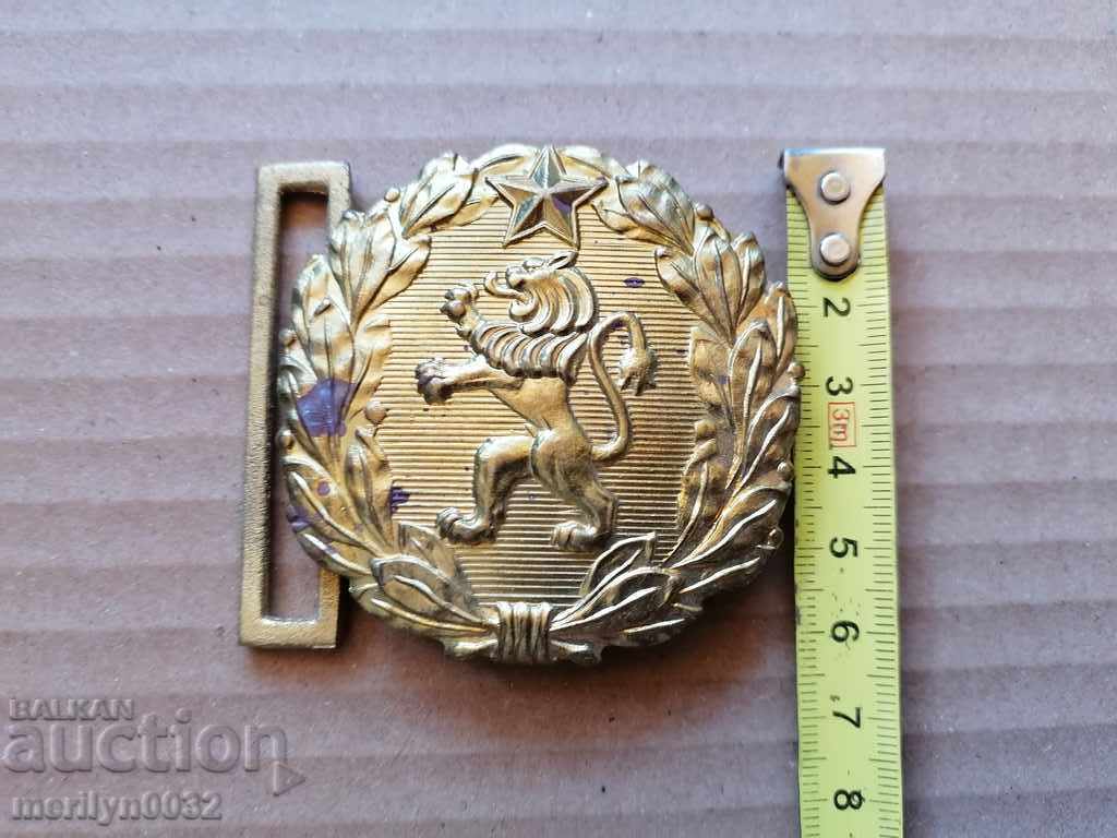 Officer's bronze belt buckle, buckle blazon - 5 Officer's bronze belt buckle, buckle blazon - 5