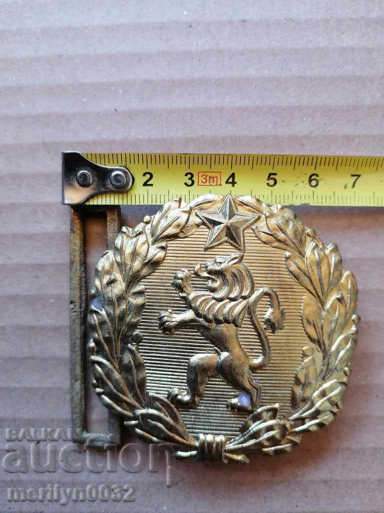 Officer's bronze belt buckle, buckle blazon with price 22.00 BGN | € 11.25 Officer's bronze belt buckle, buckle blazon with price 22.00 BGN | € 11.25
