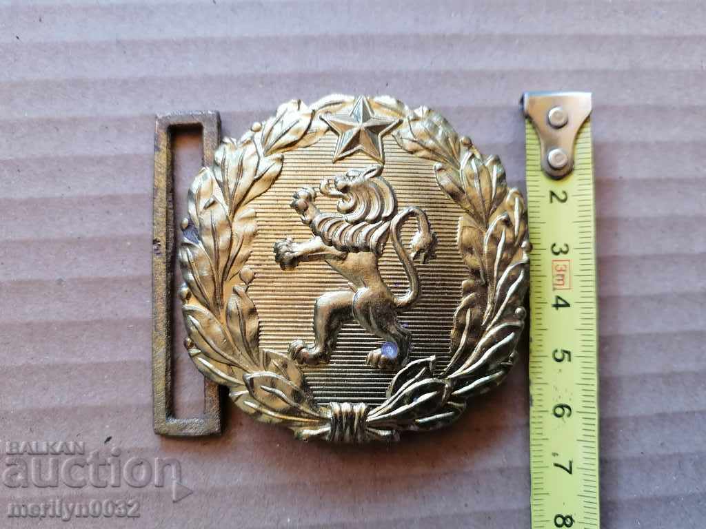 Auction Officer's bronze belt buckle, buckle blazon Auction Officer's bronze belt buckle, buckle blazon