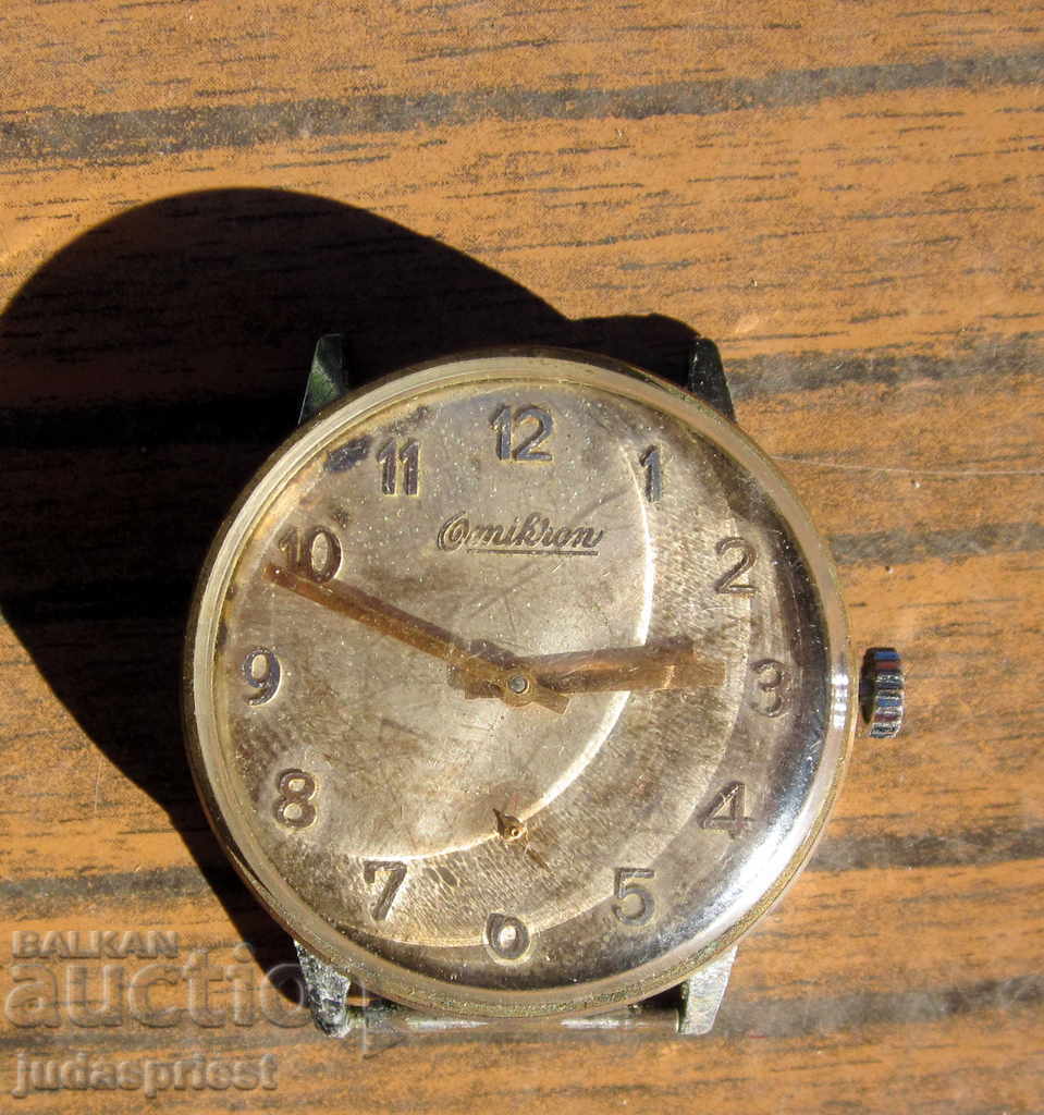 old Swiss men's wristwatch OMIKRON 21 stones