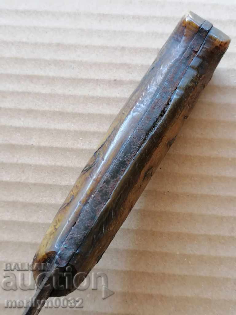 Hand-forged shepherd's knife with buffalo horn scabbard, karakulak - 5 Hand-forged shepherd's knife with buffalo horn scabbard, karakulak - 5