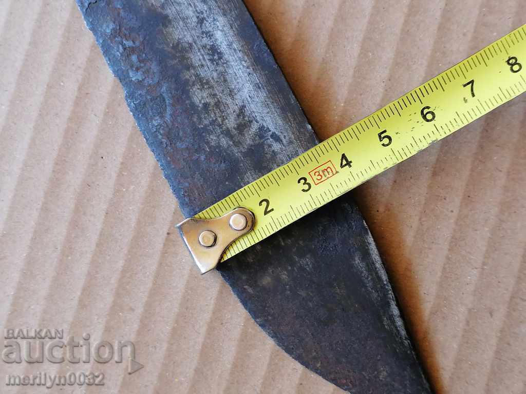 Hand-forged shepherd's knife with buffalo horn scabbard, karakulak - 7 Hand-forged shepherd's knife with buffalo horn scabbard, karakulak - 7