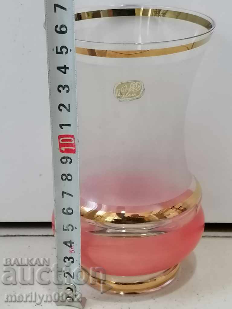 Old vase red glass Bohemia - 5 Old vase red glass Bohemia - 5