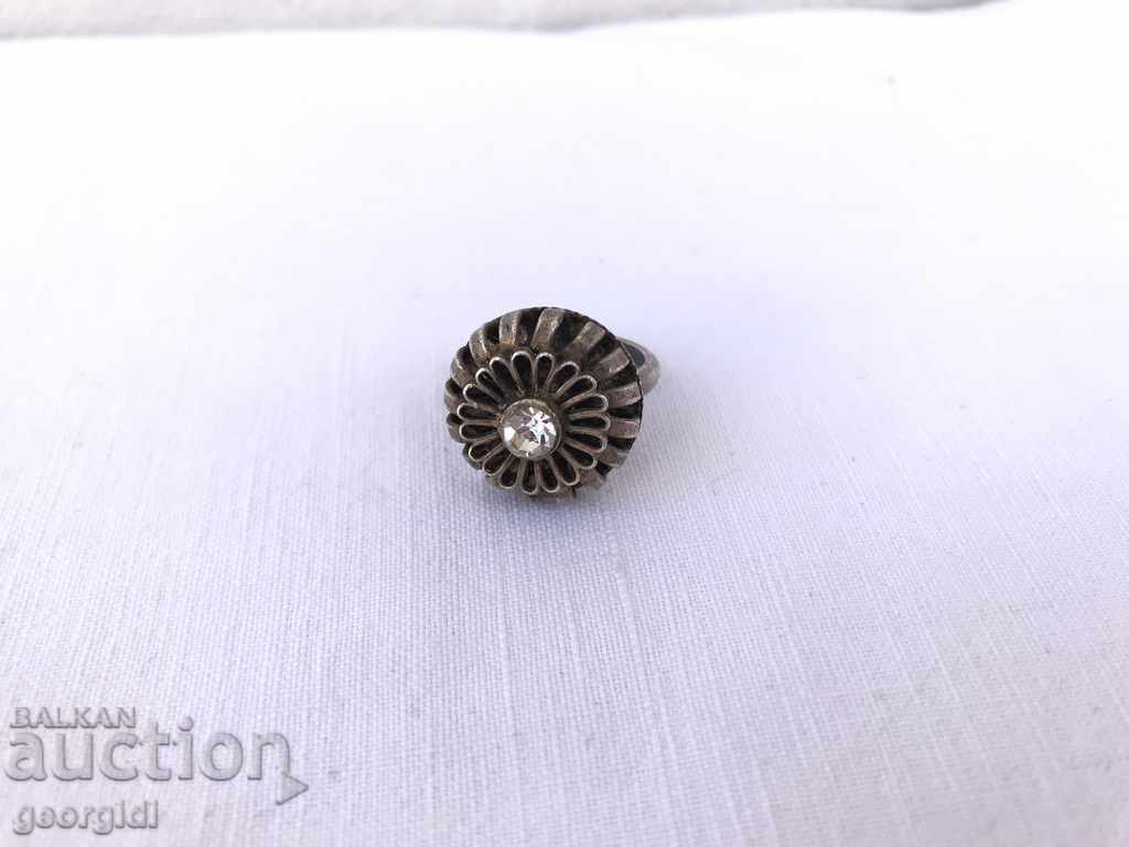 Old silver-plated ring №0931