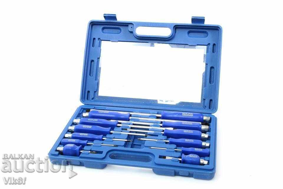Auction  Set of 12 pieces of professional impact screwdrivers Mar-Pol