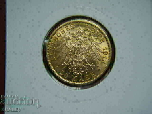 20 de mărci 1913 Germania (Prusia) (20 de mărci) /2/ - AU (aur) 20 de mărci 1913 Germania (Prusia) (20 de mărci) /2/ - AU (aur)