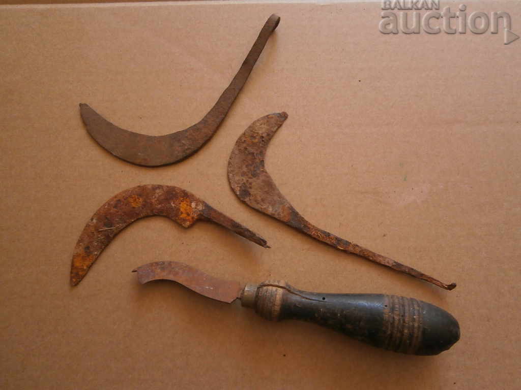 Delivery of antique forged small tools small knife lot Delivery of antique forged small tools small knife lot