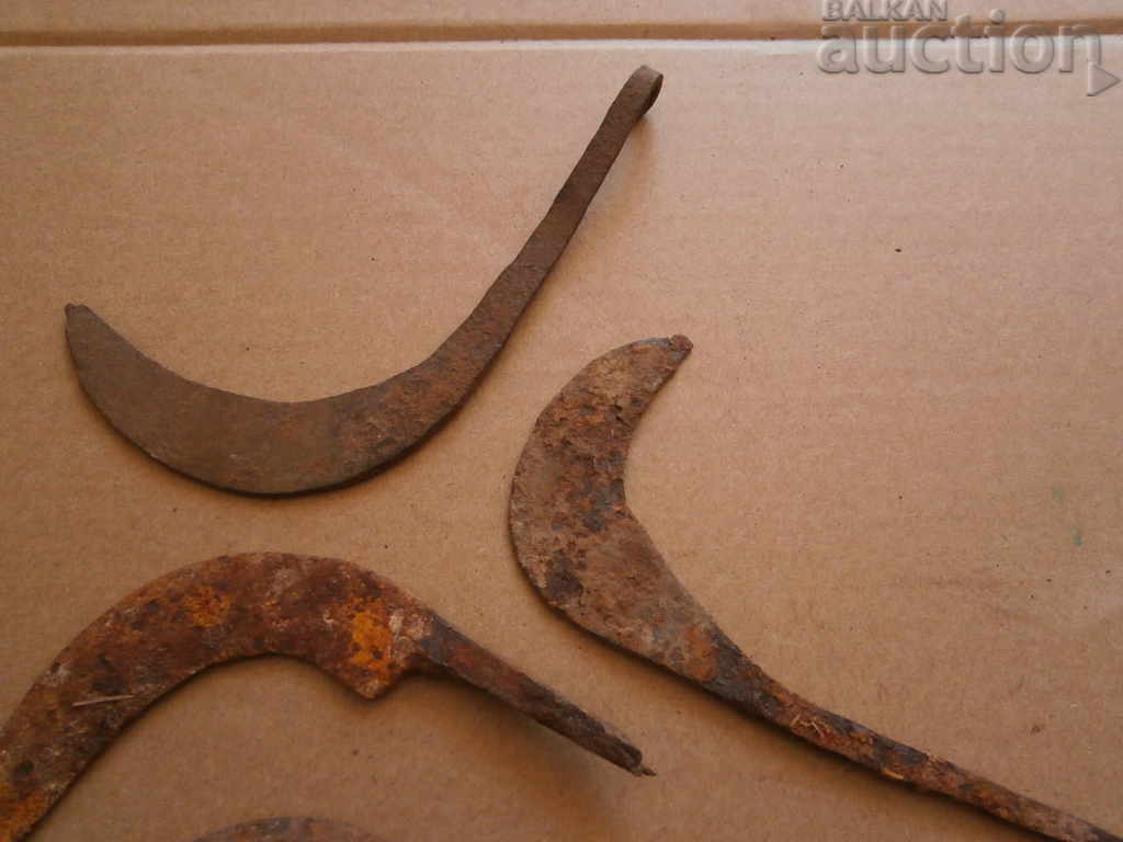 antique forged small tools small knife lot - 6 antique forged small tools small knife lot - 6