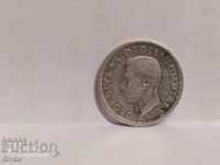 Монета Великобритания 6 пенса, 1943 сребро 500