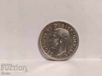 Монета Великобритания 6 пенса, 1937 сребро 500