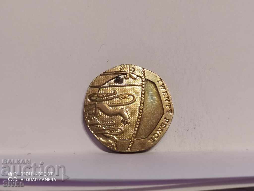 Auction Coin Great Britain 20 pence 2014 Auction Coin Great Britain 20 pence 2014