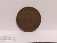 Coin UK half penny 1957