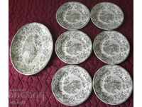 Lot of 7 porcelain plates
