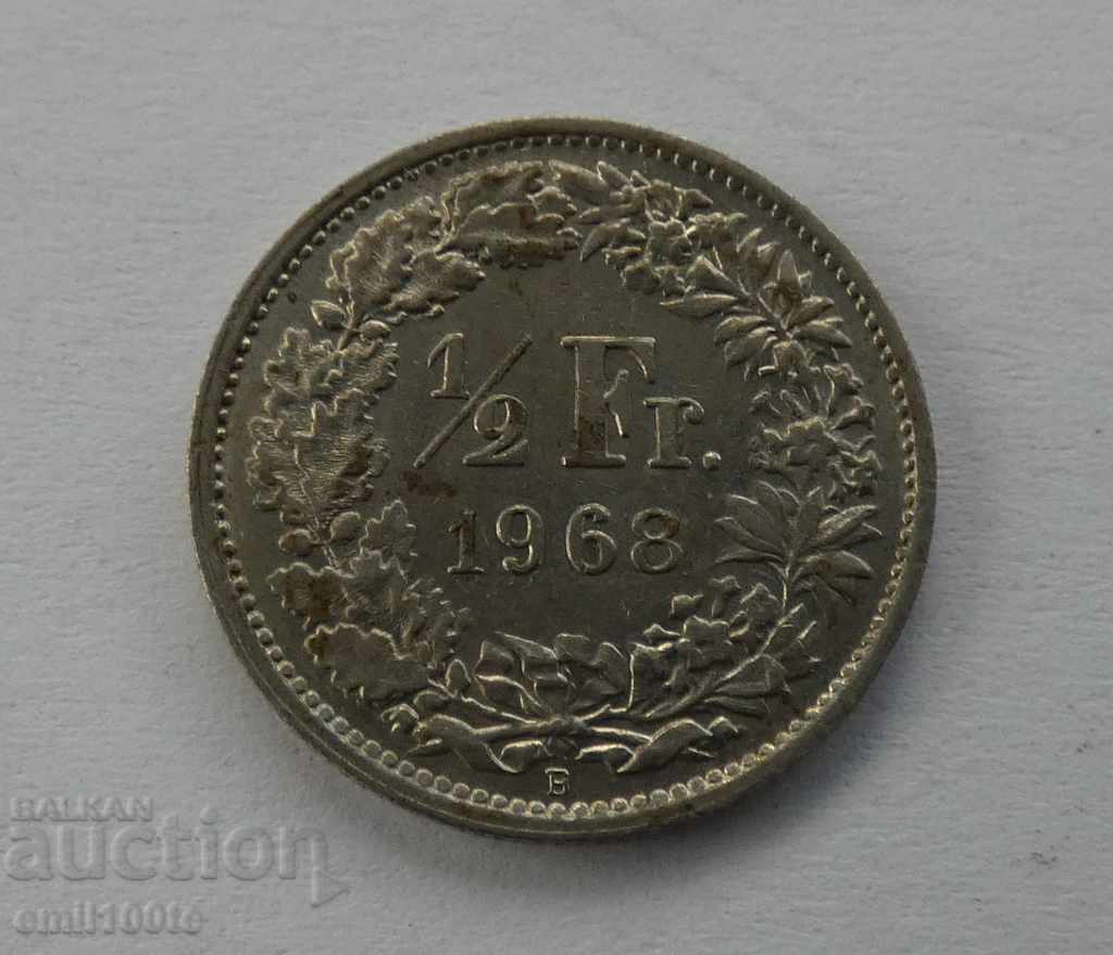 1/2 франк 1968 г. Швейцария