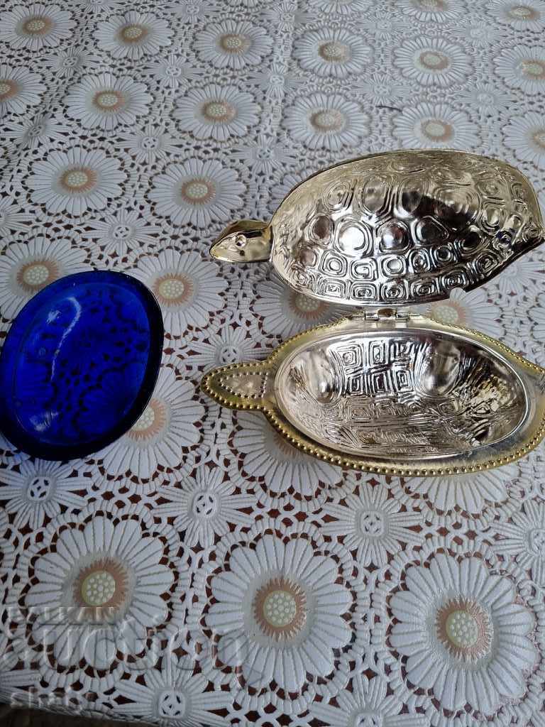 Old caviar dish. Turtle. - 5 Old caviar dish. Turtle. - 5
