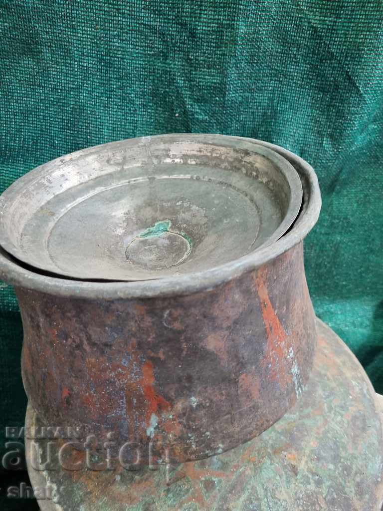 Old large copper pot - 5 Old large copper pot - 5