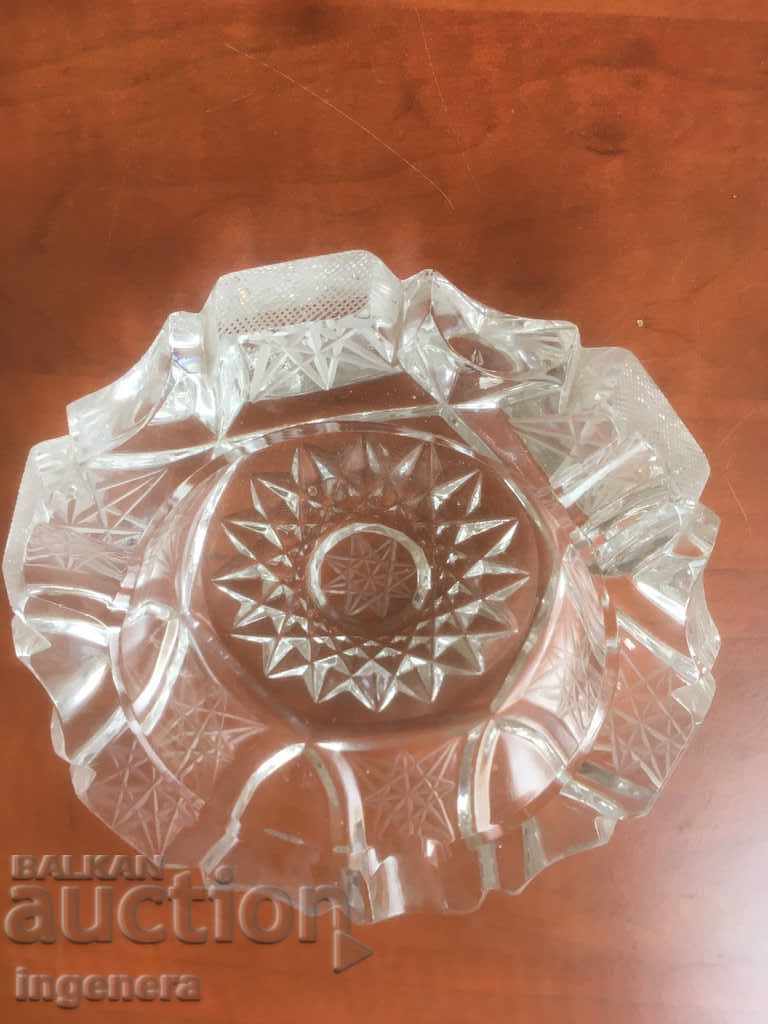 Auction ASHTRAY CRYSTAL THICK WALL HEAVY-1230 GR Auction ASHTRAY CRYSTAL THICK WALL HEAVY-1230 GR