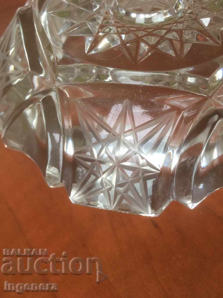 ASHTRAY CRYSTAL THICK WALL HEAVY-1230 GR - 5 ASHTRAY CRYSTAL THICK WALL HEAVY-1230 GR - 5