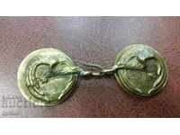 Cataramă de bronz pentru pelerină Forțele Aeriene Regatul Bulgariei