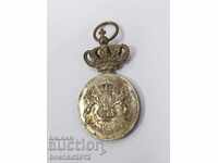 A rare Romanian royal military silver medal of Merit