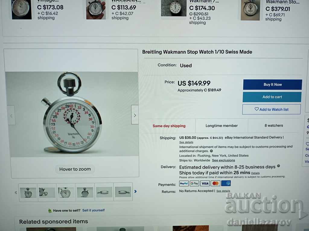 Old Swiss Stopwatch BREITLING / WAKMANN - 5 Old Swiss Stopwatch BREITLING / WAKMANN - 5