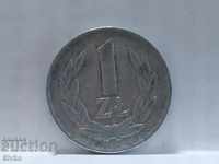 Moneda Polonia 1 zlot 1975