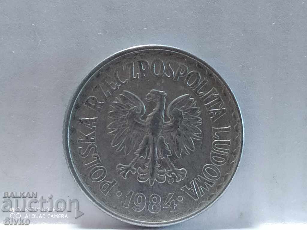 Coin Poland 1 zloty 1984 - 1 with price 0.49 BGN | € 0.25 Coin Poland 1 zloty 1984 - 1 with price 0.49 BGN | € 0.25
